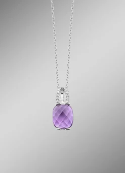 Hot BADER Zauberhafte Eleganz: Anhänger mit echt Amethyst und Ankerkette