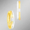Clearance BADER Zeitlose Creolen in Bicolor mit Brillanten