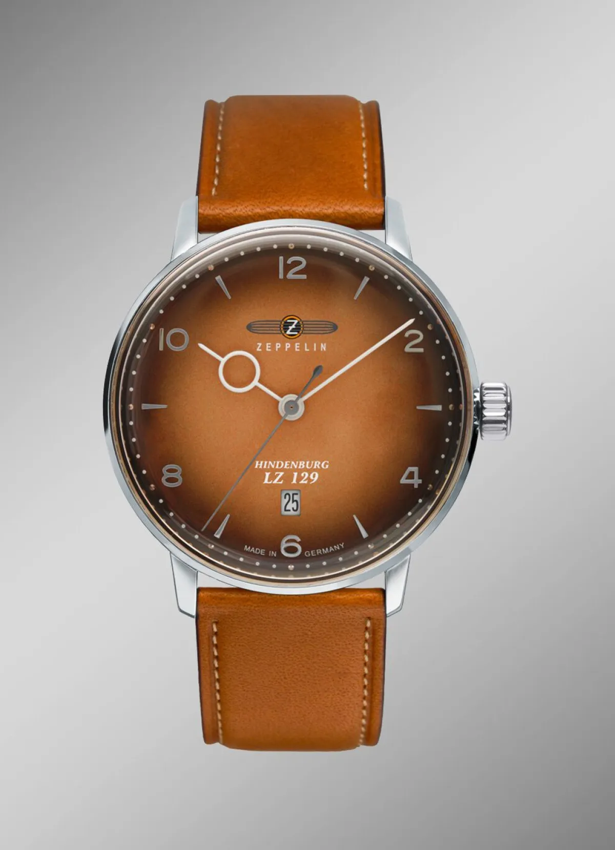 Sale ZEPPELIN -Quartz-Herrenuhr mit Edelstahlgehäuse und Lederband