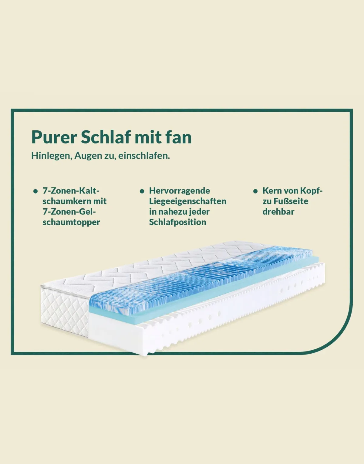 BADER 7-Zonen-Matratzen „fan Sweet Dream XXL“