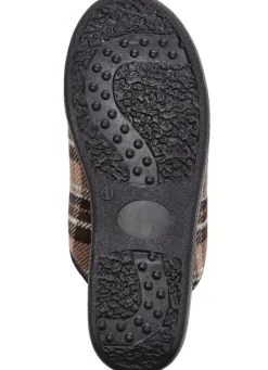 Outlet BADER Zweierpack, gefütterte Herren-Hausschuhe, mit Wolle 1XBRAUN,1XBLAU