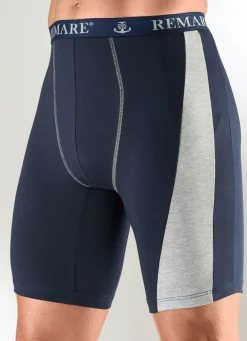 Sale BADER Zweierpack Longpants mit Elastikbund 2X NAVY-GRAU MELIERT