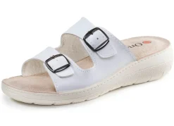 Outlet BADER Zweierpack Pantoletten aus Nubuk- und Nappasynthetik 1X SCHWARZ, 1X WEISS