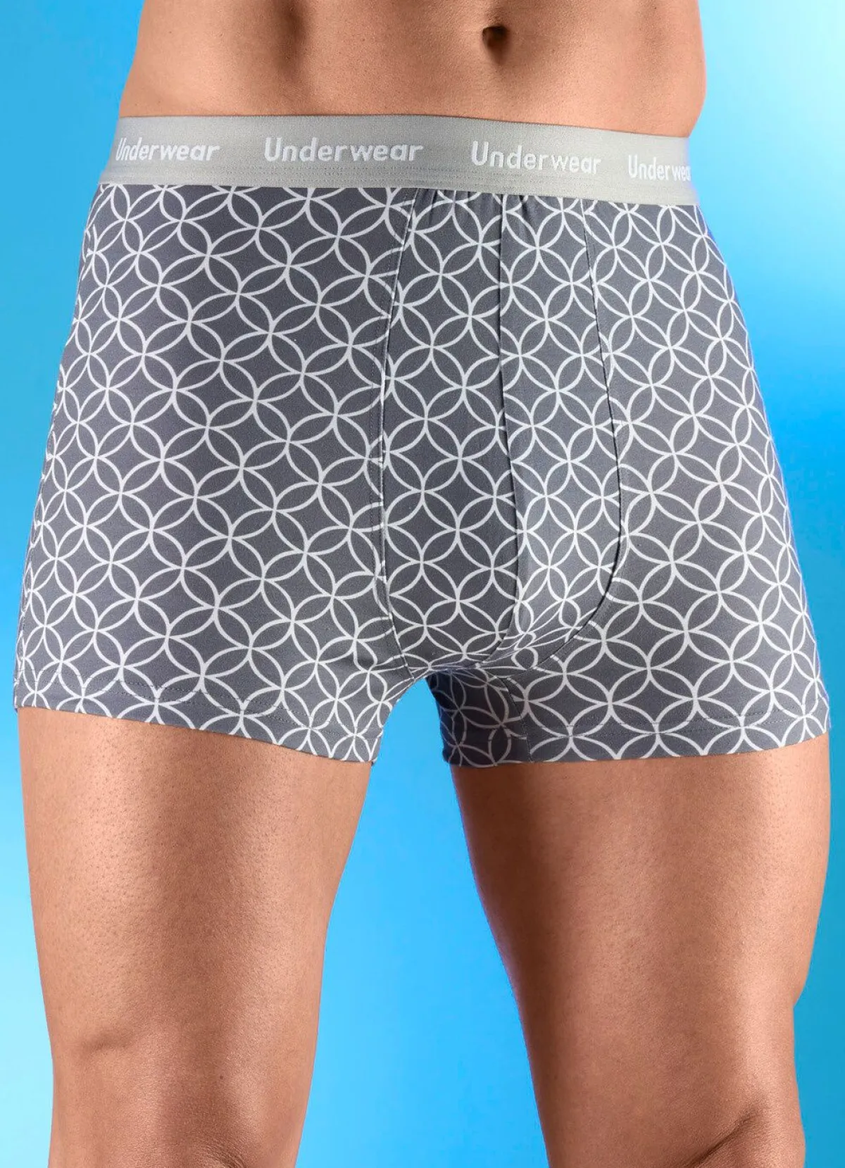 Best BADER Zweierpack Pants mit Alloverdessin 2X GRAU-WEISS