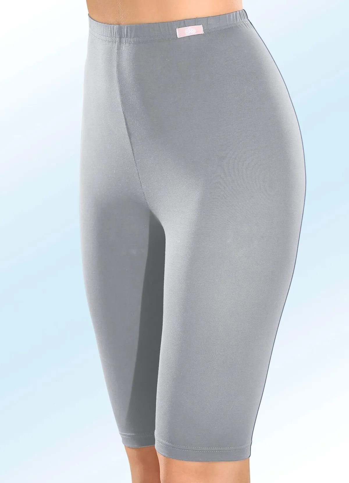 New MONAMI Zweierpack Radlerhosen mit Dehnbund 1X MARINE, 1X GRAU MELIERT