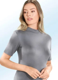 Clearance BADER Zweierpack Shirts mit Stehkragen und kurzen Ärmeln 1X GRAFIT, 1X JEANSBLAU